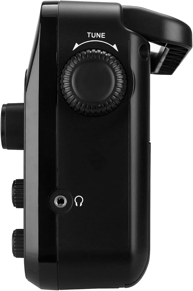 Retekess TR604W AM FM NOAA Radio, Portable Emergency Weather Radios with Best Reception, AC or D Battery Powered, with Clear Dial and Large Knob, Suit for Home (Black)