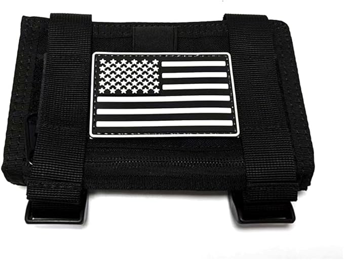 Tactical Map Case QB Wristband Pouch - Military Arm Sleeve with DOPE Card Holder & USA Flag Patch