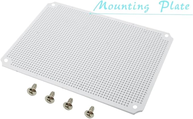 Zulkit Junction Box ABS Plastic Waterproof IP65 Electrical Boxes Hinged Shell Clear Cover Outdoor Universal Project Enclosure with Mounting Plate and Wall Brackets 15.7x11.8 x7.1 inch(400x300x180mm)