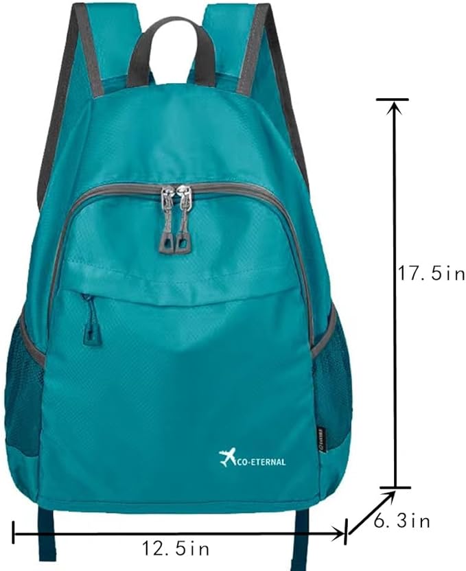 Geboldil Men's and women's waterproof backpack traveling backpack peacock green