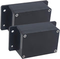 2 Pack Project Box IP65 Waterproof Junction Box ABS Plastic Black Electrical Boxes DIY Electronic Project Case Power Enclosure with Fixed Ear 3.94 x 2.68 x 1.97 inch(100x68x50mm)