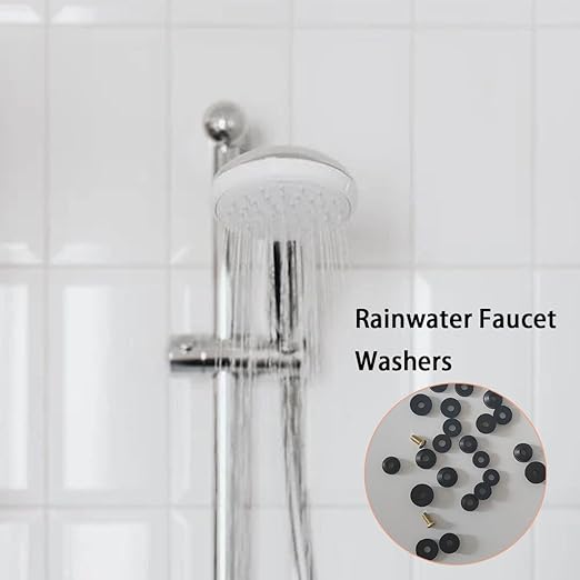 58 PCS Faucet Washers Assortment Kit, Flat & Beveled Rubber Faucet Washers, Brass Bibb Screws, Multi-Size Faucet Stem Washers, Outdoor Faucet Repair Kit