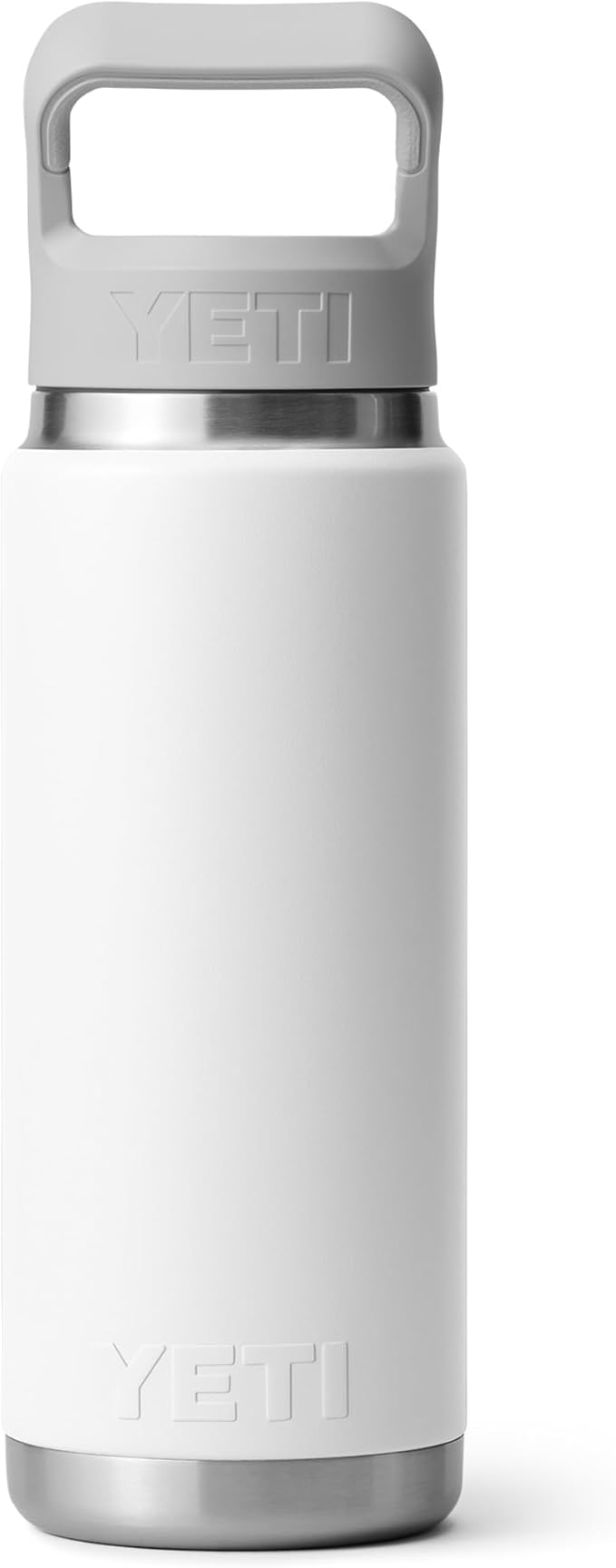 YETI Rambler 26 oz Bottle, Vacuum Insulated, Stainless Steel with Color Matching Straw Cap