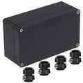Junction Box IP65 Waterproof ABS Plastic Electrical Project Case Power Junction Boxes, Project Box with 4 PCS M16 Cable Glands 6.22x3.54x2.36 inch (158 x 90 x60 mm)
