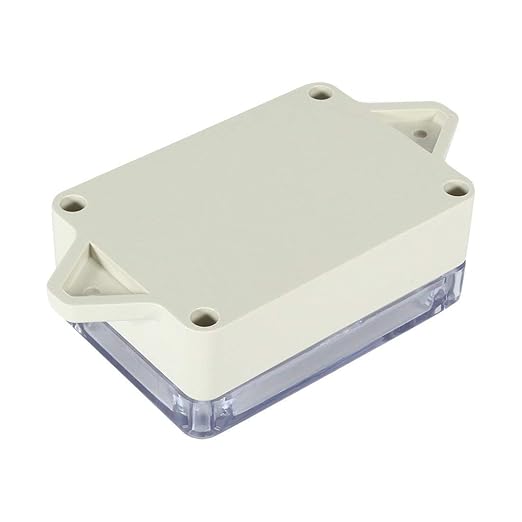 YXQ 83x58x33mm ABS Junction Box Plastic Waterproof Dustproof Universal Project Enclosure Case Grey PC Transparent/Clear Cover with Hole Wall Hang(3.3 x 2.3 x 1.3 inches/3Pcs)