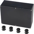 Project Box ABS Black Electrical Boxes IP65 Outdoor Waterproof Box Electronic Junction Box Power Enclosure with Cable Glands for DIY Project 10.35 x 7.17 x 3.74 inch (263x182x95mm)