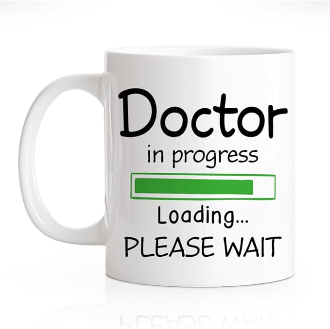 RZHV Doctor In Progress, Loading, Please Wait Coffee Mug, Funny Phd Student Mug, Graduation Gifts for Future Phd Md Medical Student, Inspirational Birthday Gifts for Coworker Friend Family Men Women