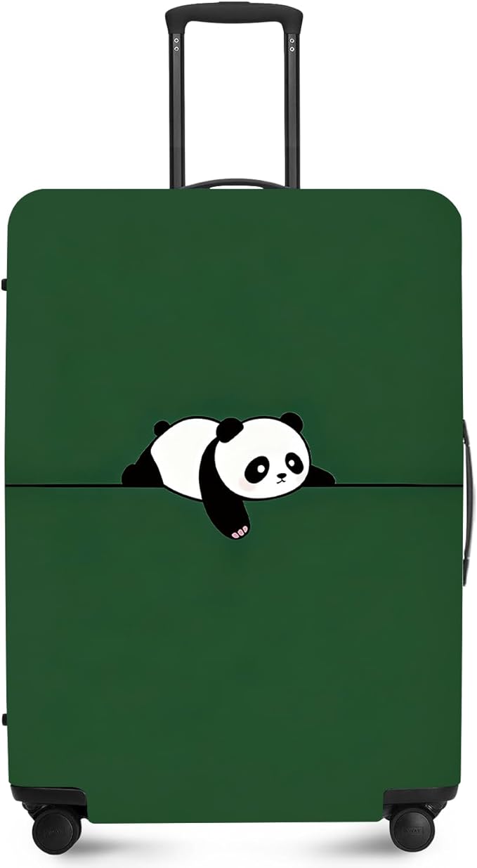 ANNA QUEEN Panda Travel Luggage Cover- Cartoon Cute Stretchable Airplane Suitcase Protector Sleeve,Universal Washable Fit for 28-30 Inch Checked Baggage,Water Resistant Durable Luggage Protector