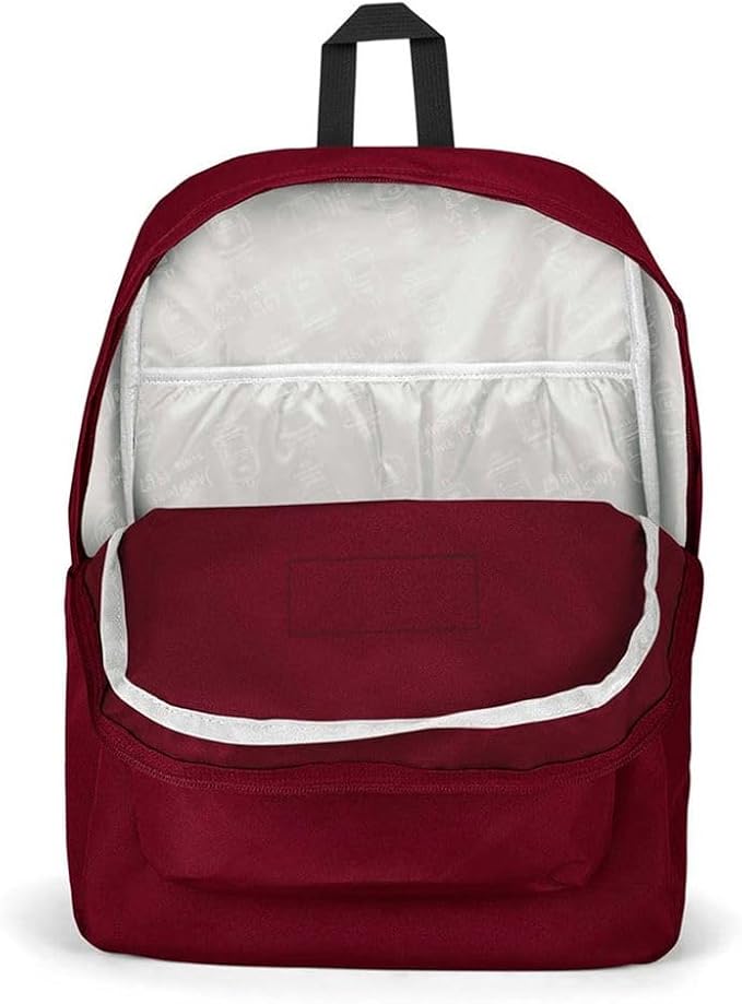 JanSport SuperBreak Plus Backpack with Padded 15-inch Laptop Sleeve and Integrated Bottle Pocket - Spacious and Durable Daypack for Work and Travel - Russet Red