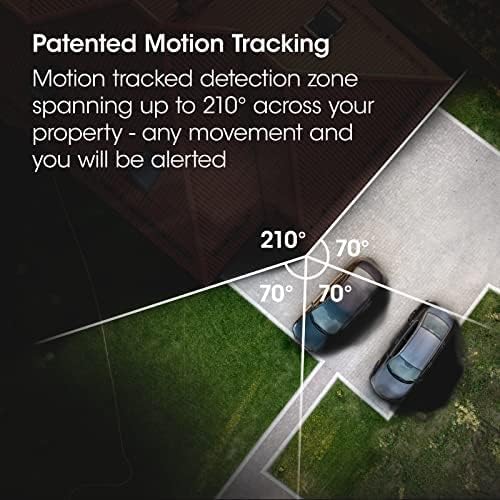 Philex Security Light Motion Outdoor, Motion Sensor, 1700 Lumen Floodlight, WiFi Camera with App Control, IP65 Weatherproof with 3 Zone Intruder Detection, 210° Field of Vision