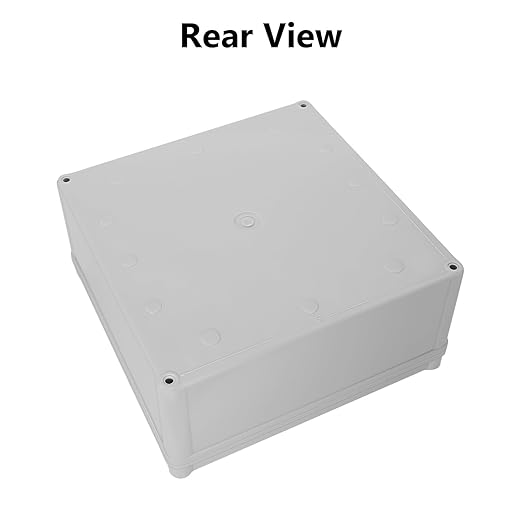 LeMotech Junction Box IP67 Waterproof Dustproof ABS Plastic Project Box for Electrical Outdoor Enclosure Gray 7.9 x 7.9 x 3.7 inch (200 x 200 x 95 mm)