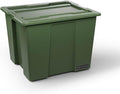 DECKED Payloader 64 L (1-Pack) - 200 lb Load Rated, Heavy-Duty Stackable Garage Storage Bins - Ranger Green