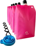 BellFlask - 15 oz. Plastic Flask, Patented, Flexible, Metal-Free, Reusuable, BPA-Free with Carabiner Clip and Filling Funnel