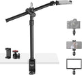 NEEWER Overhead Camera Desk Mount with Swivel Boom Arm, 1/4" Ball Head, Phone Holder & C Clamp, 22"/55.5cm Adjustable Webcam Mic Stand for LED Light Microphone Streaming Zoom Video Recording, DS024