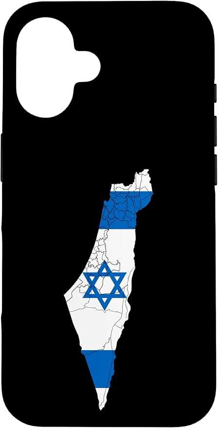 Israel National Flag Distressed Map Case for iPhone 16