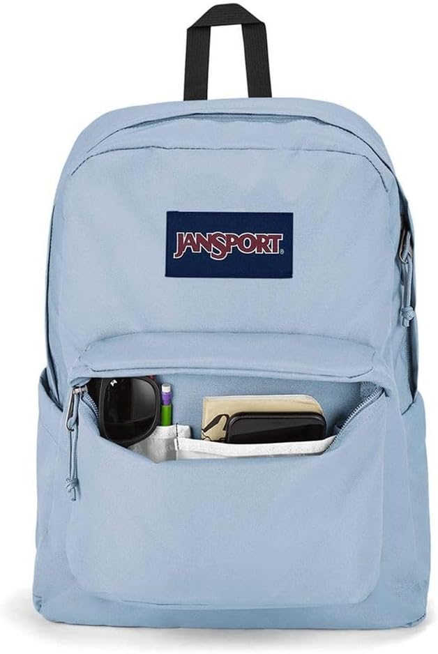 JanSport SuperBreak Plus Backpack with Padded 15-inch Laptop Sleeve and Integrated Bottle Pocket - Spacious and Durable Daypack for Work and Travel - Blue Dusk