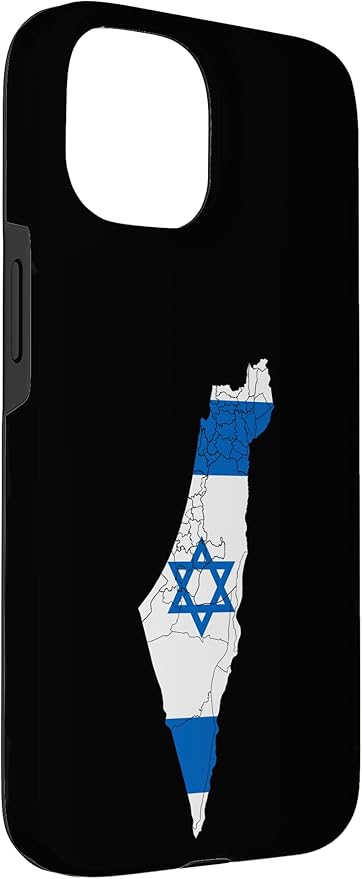 Israel National Flag Distressed Map Case for iPhone 15