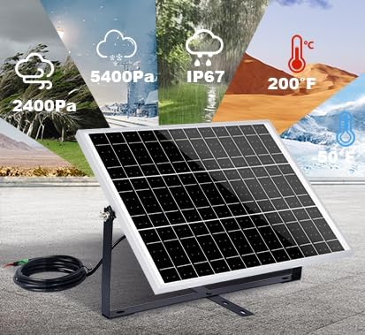 ECO-WORTHY 25W 12V Solar Battery Charger Trickle Maintainer, 25W Waterproof Solar Panel Kit + Adjustable Mount Bracket + Upgrade Controller,for 12V Batteries Cars RV Boat Motorcycle Marine