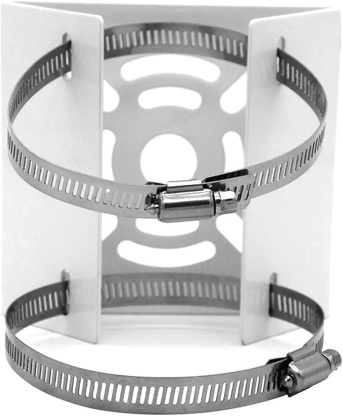 WiTi Universal Vertical Pole Mount for Security Camera, Solid Metal Bracket with Loops, Suitable for CCTV Cameras(Small Size)