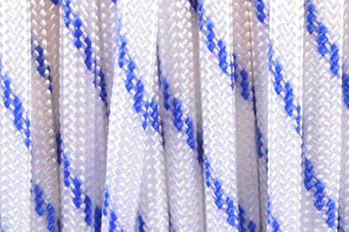 BORED? PARACORD! 550 lb Paracord – Ideal for Crafting, DIY Projects, Camping, Military & Active Outdoors – 300+ Colors – Tactical Parachute Cord Type III – Strong - Racing Stripes 50 Feet