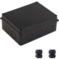 Electrical Box, Outdoor Waterproof Box IP65 Junction Box with Reserved Holes,ABS Plastic Project Box Power Cord Enclosure Black 7.9 x 6.1 x 3.1 inch(200x155x80mm)