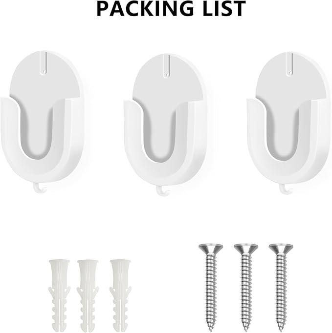 No Drill Wall Mount Compatible with Stick Up Cam and Ring/Indoor Cam & Indoor Cam Plus, Strong Adhesive and No Screws Indoor Camera Mount(3Pack,White)