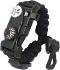 Survival Paracord Bracelet,Fire Starter,Waterproof SOS Light, Compass, Whistle, Adjustable AK87 20 in 1,Outdoor Ultimate Tactical Survival Gear Set,Gift for Kids,Men