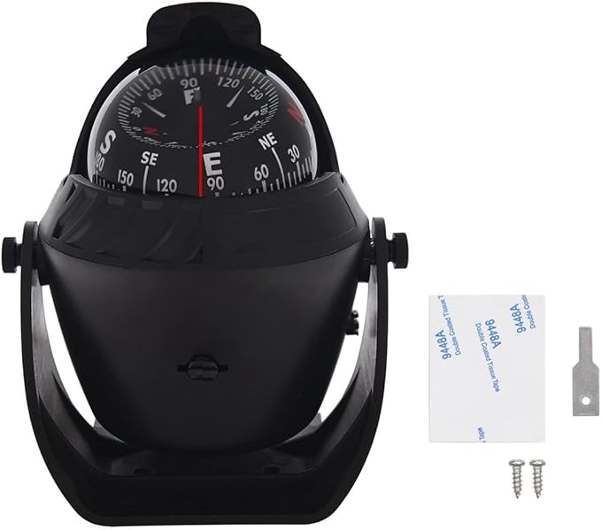 Marine Compass for Boat LED Light Navigation Pivoting Electronic Automotive High Precision Compass for Sailing Boat Car Truck