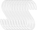 DINGEE 30 Pack 3 Inch White S Hooks,Vinyl Coated Heavy Duty S Hook for Hanging Plants,Non Slip Closet S Hooks,Steel Metal White Vinyl Coated Small S Hook for Hanging Jeans Pots and Pans Coffee Cups