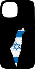 Israel National Flag Distressed Map Case for iPhone 15