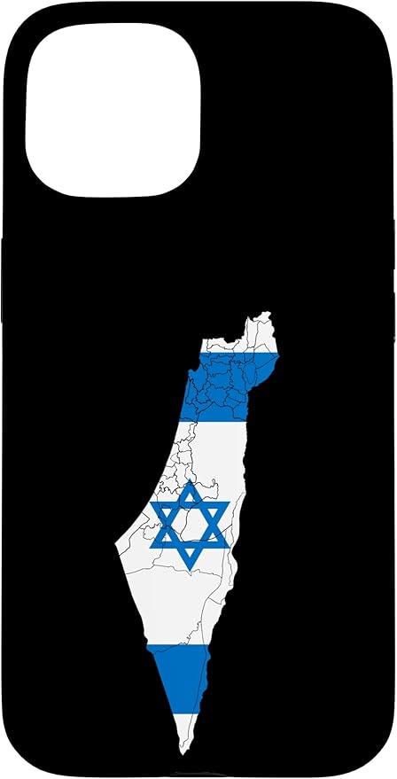 Israel National Flag Distressed Map Case for iPhone 15