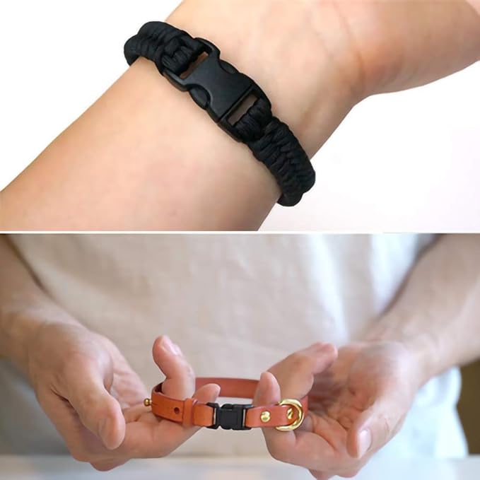 5/8" Black Plastic Side Release Buckle Curved Quick Release for DIY Bracelets, Backpacks, Dog Collars & Tactical Gear