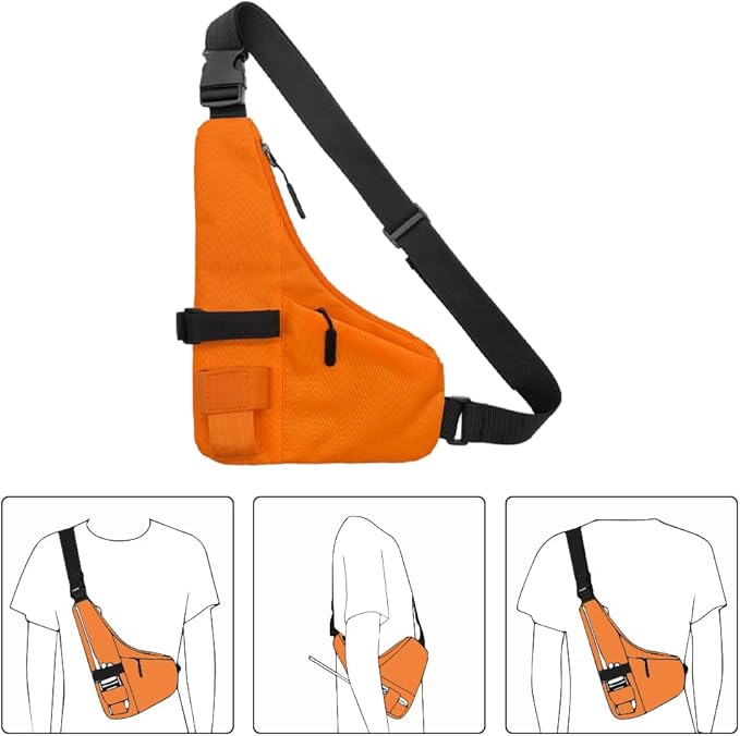 New Universal Radio L Shape Chest 2 Pockets Harness Tactical Vest Nylon Vest Walkie Talkie Chest Rig Pack Pouch Holster for Baofeng Motorola Two Way Radio Vest