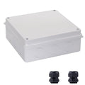 Junction Box Dustproof Waterproof IP65 ABS Plastic Electrical Boxes, Indoor & Outdoor Electrical Power Cord Enclosure Universal Project Box DIY Case White 7.9 x 7.9 x 3.1 inch (200x200x80mm)