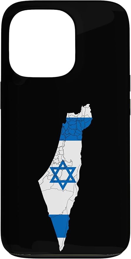 Israel National Flag Distressed Map Case for iPhone 13 Pro
