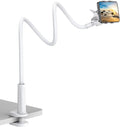 Gooseneck Cell Phone Holder, Universal 360 Flexible Phone Stand Lazy Bracket Mount Long Arms Clamp for Phone 13 Pro Xs Max XR X 8 7 6 6s Plus and Other 3.5~6.7'' Device (White)…