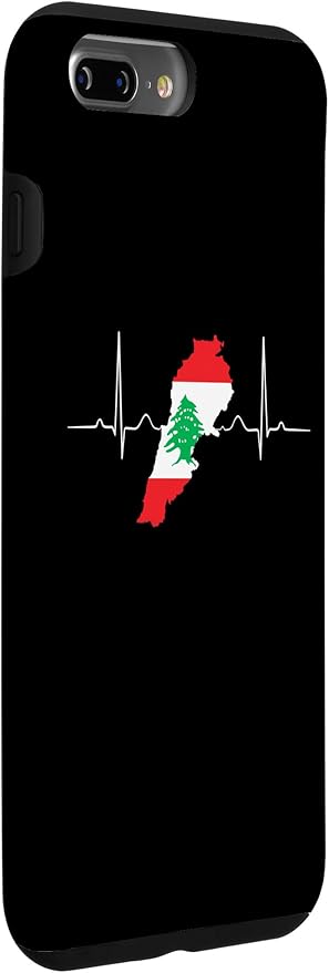Lebanon Heart Lebanese Heartbeat Vintage Lebanon Map Case for iPhone 7 Plus/8 Plus