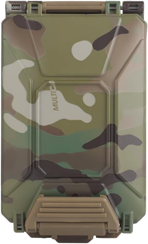 WoSporT Tactical Modular Battery Storage Organizer, MOLLE Military Hunting Vest Carry 18650/AAA/CR123A/18350 Battery Box Holder Case