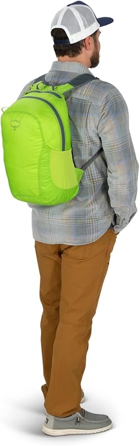 Osprey Ultralight Collapsible Stuff Pack - Lightweight, Packable Travel Backpack — Extra Bag For Travel and Every Day — 18 L Capacity Daypack to Expand Luggage, Waterfront Blue