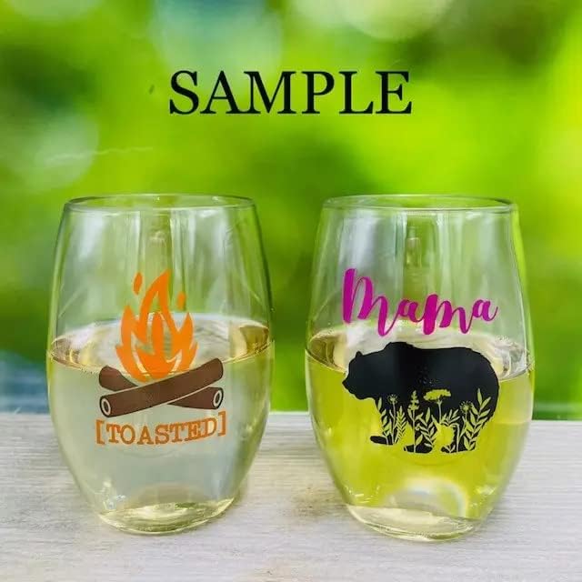 Set of 4 Shatterproof Designer 16 oz Plastic Wine Glasses MADE in the USA (BLITZENED)