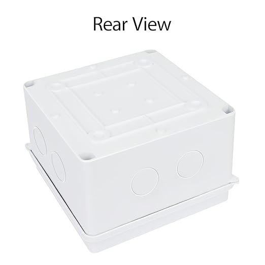LeMotech Junction Box, Electrical Box IP65 Water Resistant Dustproof ABS Plastic Project Enclosure for Electronics White 5.9X 5.9X 3.9 inch