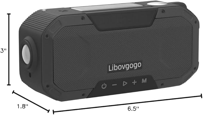 Emergency Radio Waterproof Bluetooth Speaker,Portable AM FM Radio with Flashlight,Reading Lamp,Hand Crank NOAA Weather Radio with Solar Panel,5000mAh/18500mWh Cell Phone Charger,Emergency Survival Kit