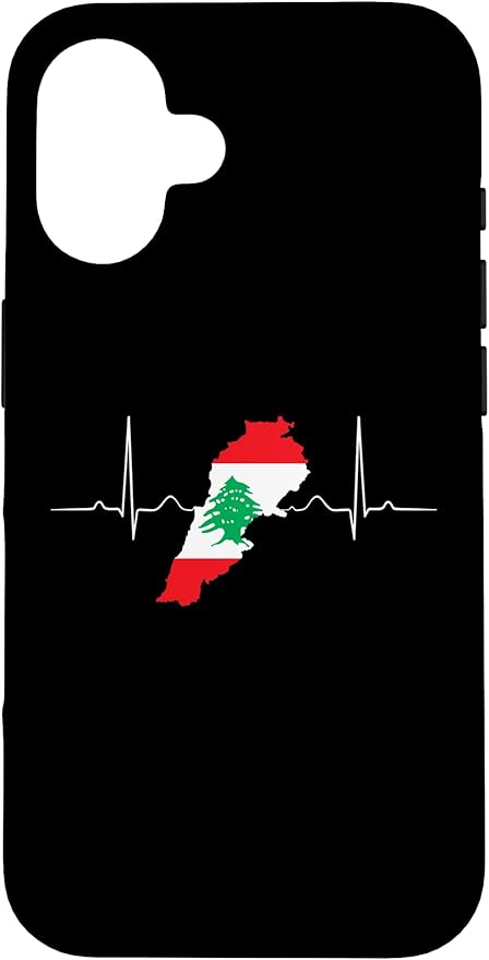 Lebanon Heart Lebanese Heartbeat Vintage Lebanon Map Case for iPhone 16