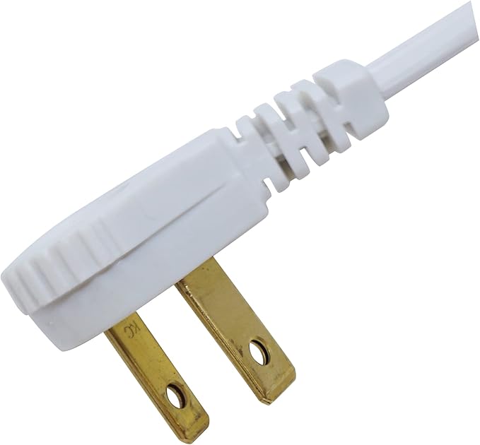 Woods Slimline Extension Cord - 16/3 Indoor Flat Plug with Right Angled Design - 3 Polarized Outlets - PVC Jacket - Space Saving - Neutral White - 16 Gauge - 3 Feet,(Pack of 12)
