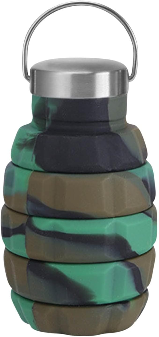 500ml Collapsible Water Bottles Silicone Motivational Bottle with Carrying Loop, Travel Water Bottle for Sports & Outdoors Reusable Water Bottle Cute Stuff forfor Men