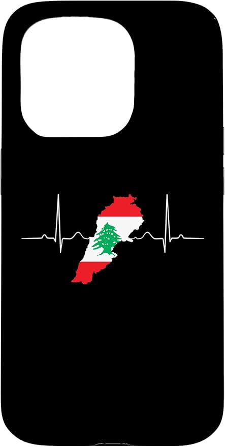 Lebanon Heart Lebanese Heartbeat Vintage Lebanon Map Case for iPhone 15 Pro