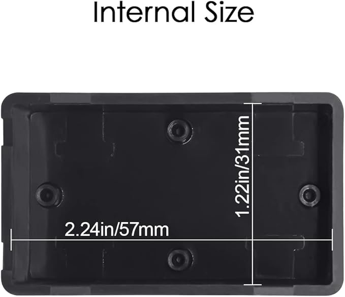 LeMotech Project Box 10 Pieces ABS Plastic Electrical Project Case Small Junction Box for Electronics Black 2.4 x 1.4 x 1 inch (61 x 36 x 25 mm)