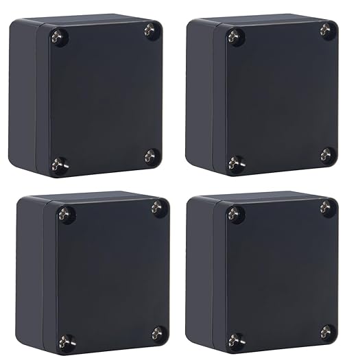 Project Box IP65 Waterproof Junction Box ABS Plastic Electrical Boxes DIY Electronic Project Case Power Enclosure 2.5”x2.3”x1.3”