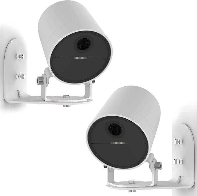 Teccle Metal Wall Mount for SimpliSafe Outdoor Camera, Anti-Drop, 360 Degree Adjustment Swivel Mount Bracket (Camera Not Included) (2 Pack)