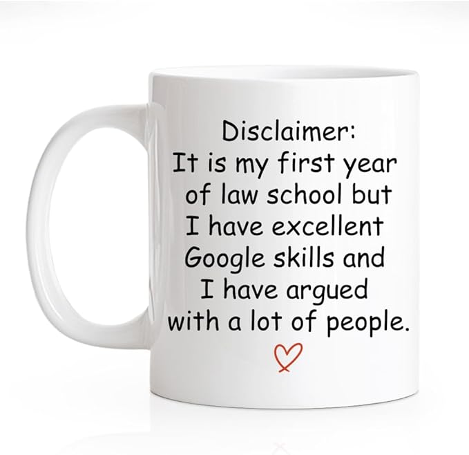 RZHV Trust Me I Am A Lawyer 11 Oz White Novelty Mug, Funny Lawyer Coffee Ceramic Mug Gifts, Office Gifts for Attorney, Paralegal Law Students, Law School Graduation Present for Law Practitioner